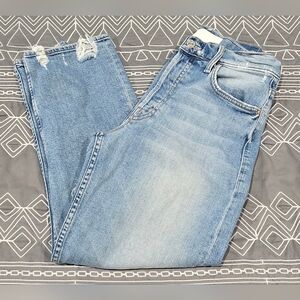 MOTHER SUPERIOR The Tomcat Cropped Distressed Jean Size 26